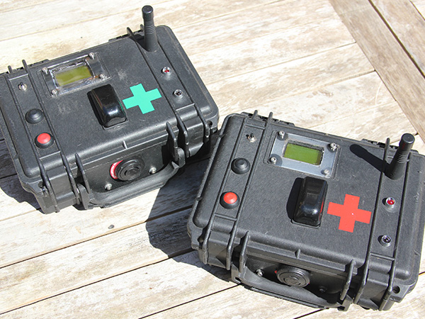 Medic Box respawn station on the laser tag field