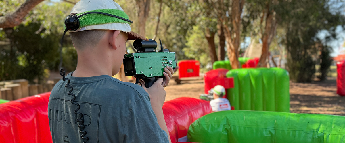 Laser tag at a council community festival in NSW