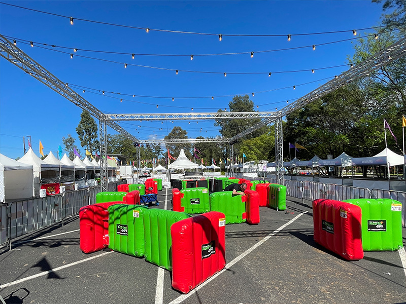 Laser tag at a community festival in NSW